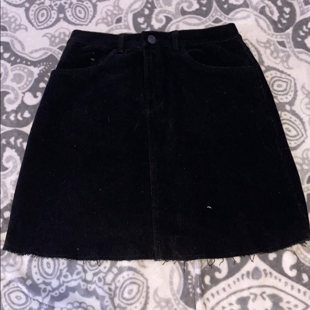 brandy melville jean velvet skirt